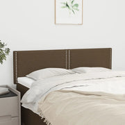 Testiera Marrone Scuro 144x5x78/88 cm in Tessuto 345927