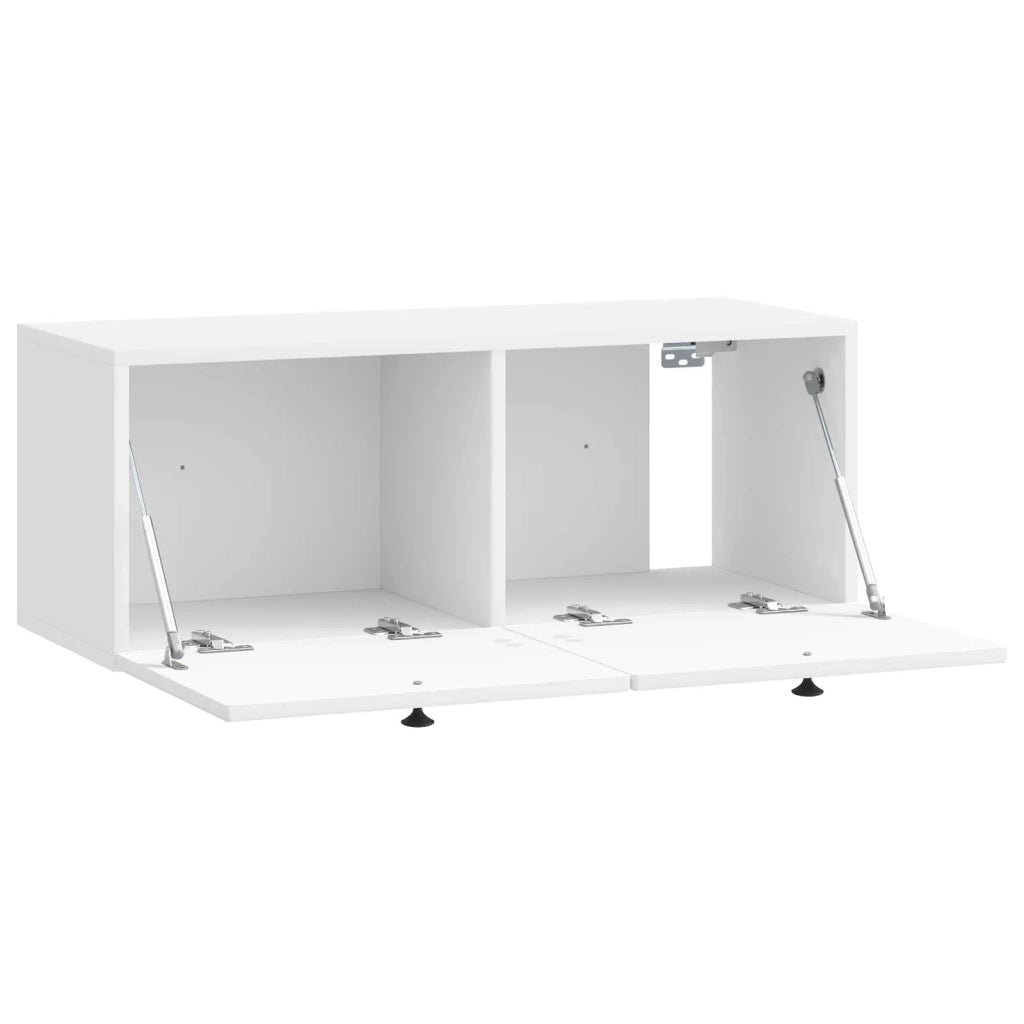 Mobile Porta TV da Muro-Credenza per TV sospesa Bianco Lucido 78,5 x 31 x 30 cm 191145