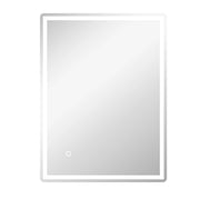 Specchio da bagno illuminato dimmerabile 80x60 cm con funzione memoria e superficie antiappannamento per bagni moderni