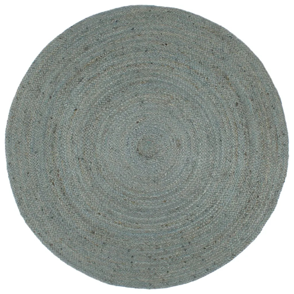 Tappeto Lavorato a Mano in Juta Rotondo 180 cm Verde Oliva cod mxl 77690