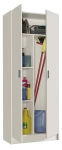 ARMADIO MULTIUSO 2 ANTE E 4 RIPIANI CM. 73X37X180H IN MELAMINICO