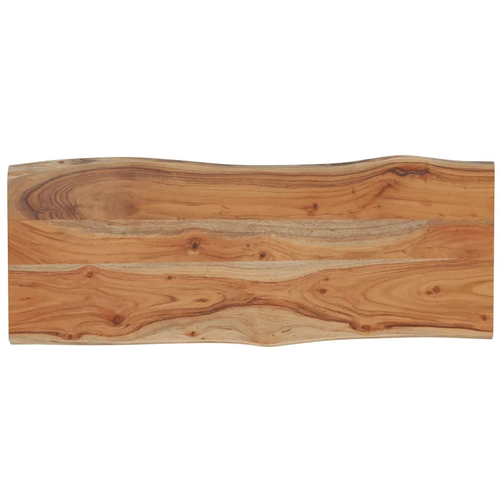 Piano Tavolo | Superficie Tavolo | Piano Scrivania 100x40x2,5 cm Rettangolare Legno Acacia Bordi Vivi