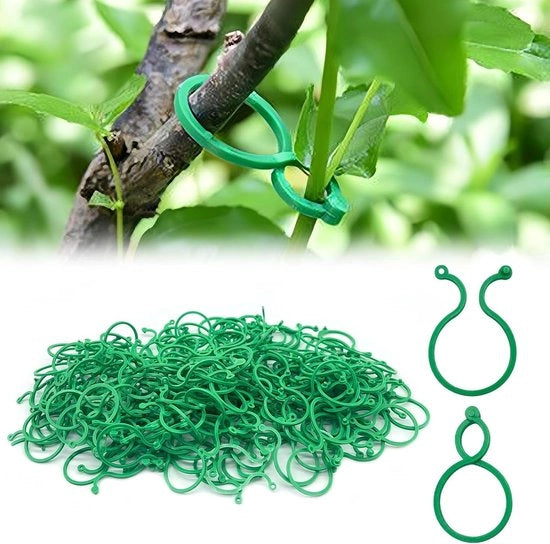 Clip per piante - 200 pezzi - Clips sicure per piante rampicanti - Plastica - Aiuto alla scalata e fissaggio delle piante