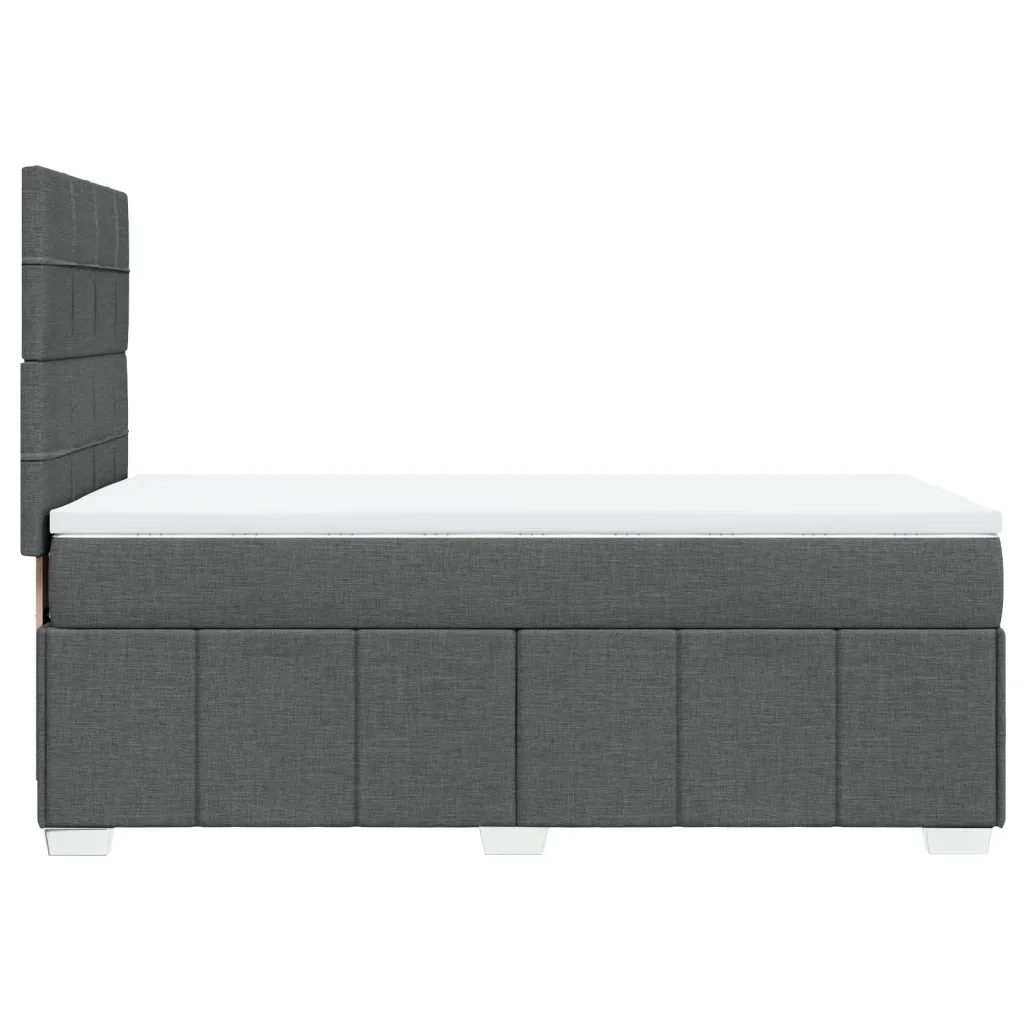 vidaXL Giroletto a Molle con Materasso Grigio Scuro 90x190 cm Tessuto
