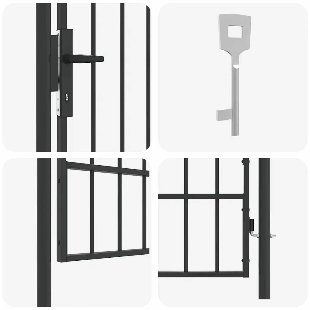 Cancello per recinzione Grigio 100 x 200 cm 42008883