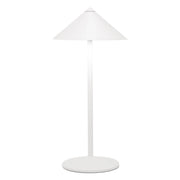 Zafferano Lampada da Tavolo Led Ricaricabile Pina L Desk - 6W, IP65, Dimmer Touch, Testa Magnetica, Design Moderno per Interni ed Esterni - Bianco