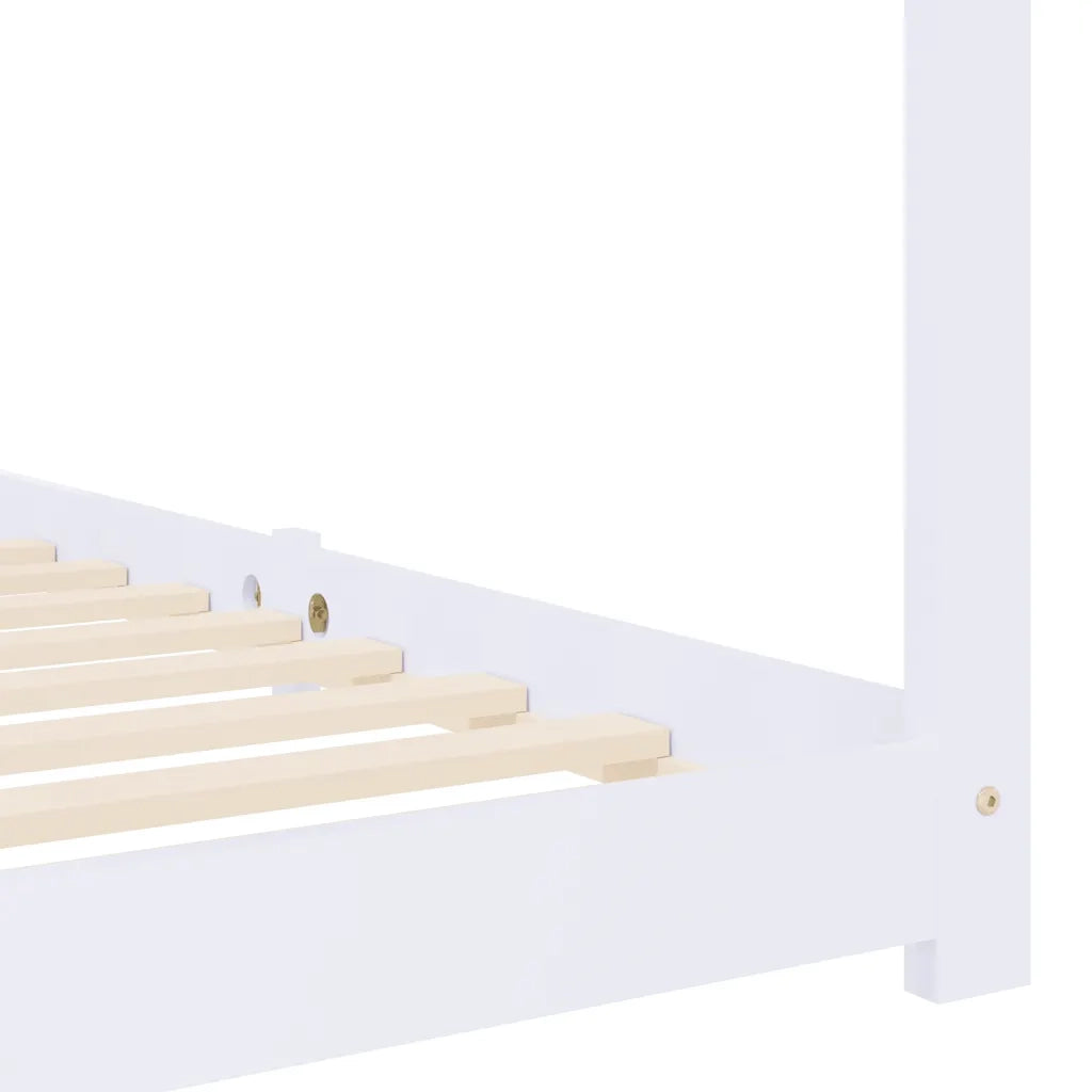 Giroletto per Bambini | Letto Infantile | Lettino Bianco in Massello di Pino 80x160 cm