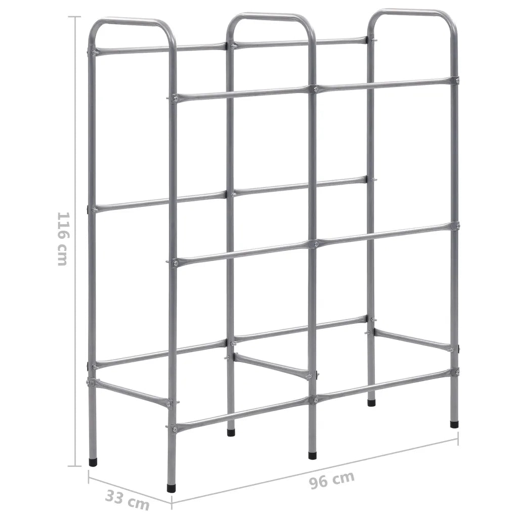 Supporto con Ripiani per 6 Casse Argento 96x33x116 cm Acciaio CFW4752767