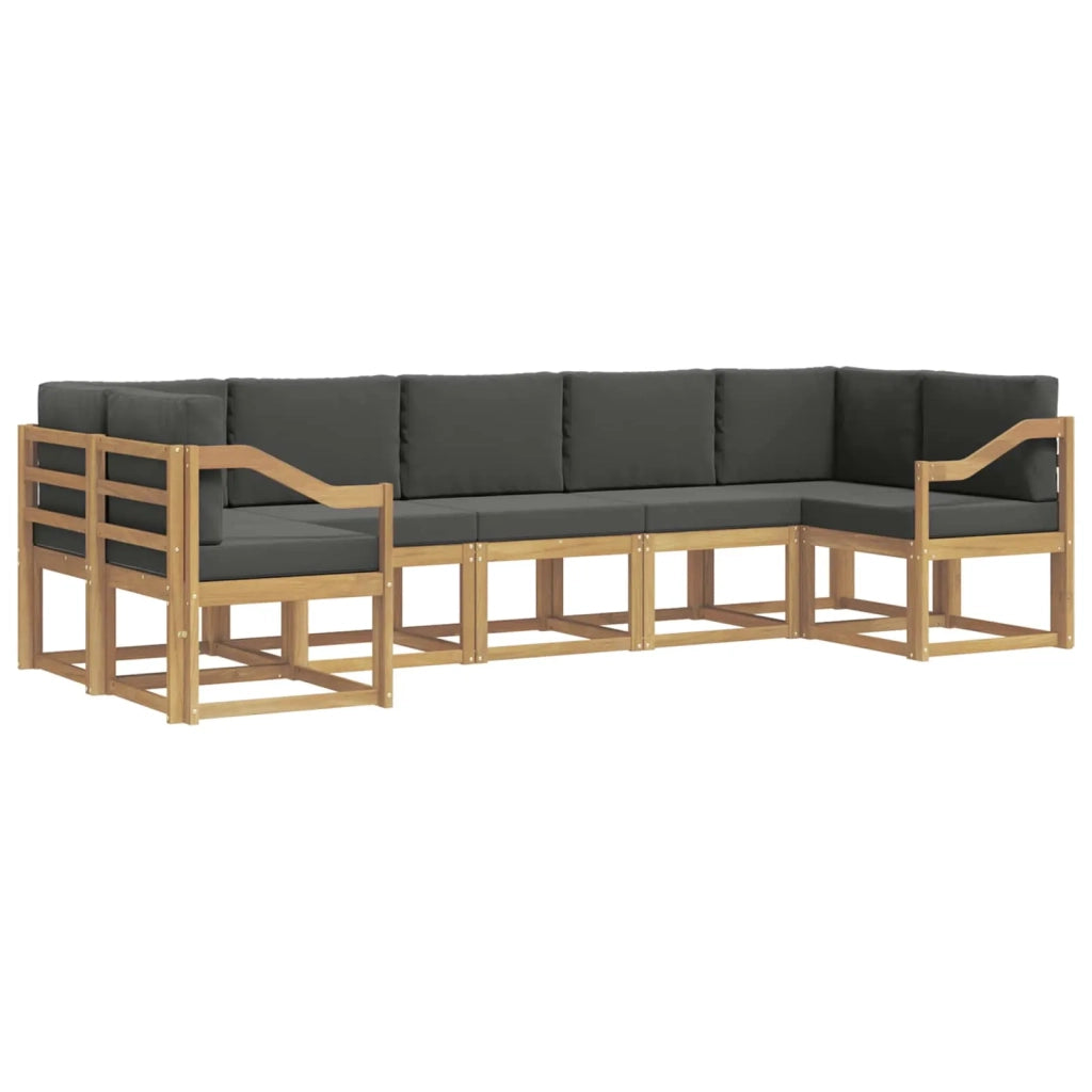 Set di divani da esterno 7 pcs Legno di Acacia Massello