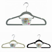 Trade Shop - Set 3pz Grucce Stampelle Appendiabito Velluto Vestiti Pantaloni Vari Colori 10463 -