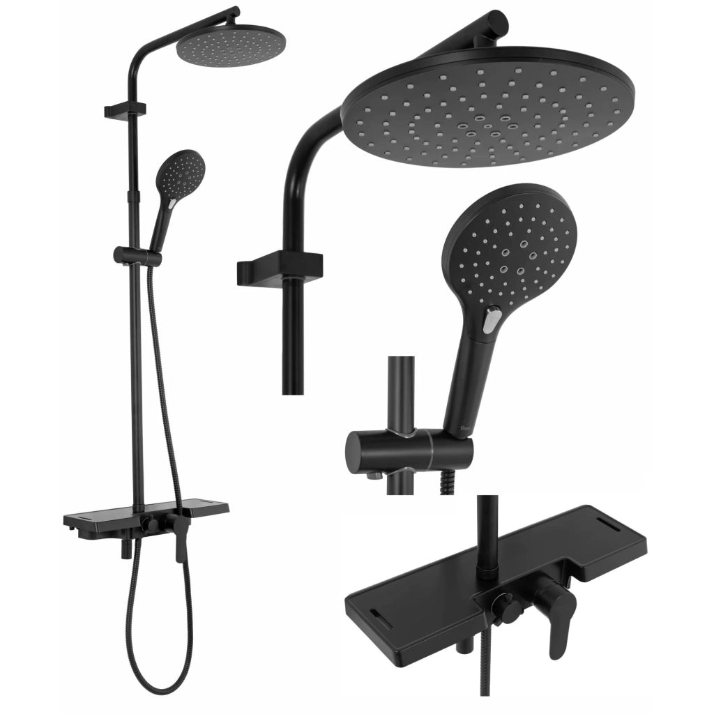 Set Doccia Da Incasso Rea Santos Black