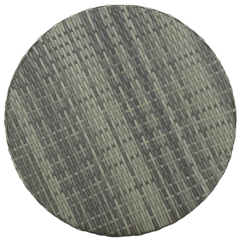 Tavolo da Giardino Grigio 60,5x106 cm in Polyrattan 45857