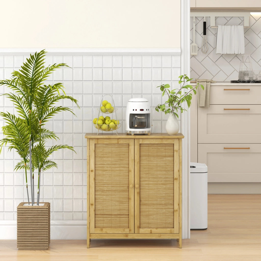 Credenza Boho ¨C zephmum ¨C Rattan Bamb¨´ Legno 60x27x67.5cm