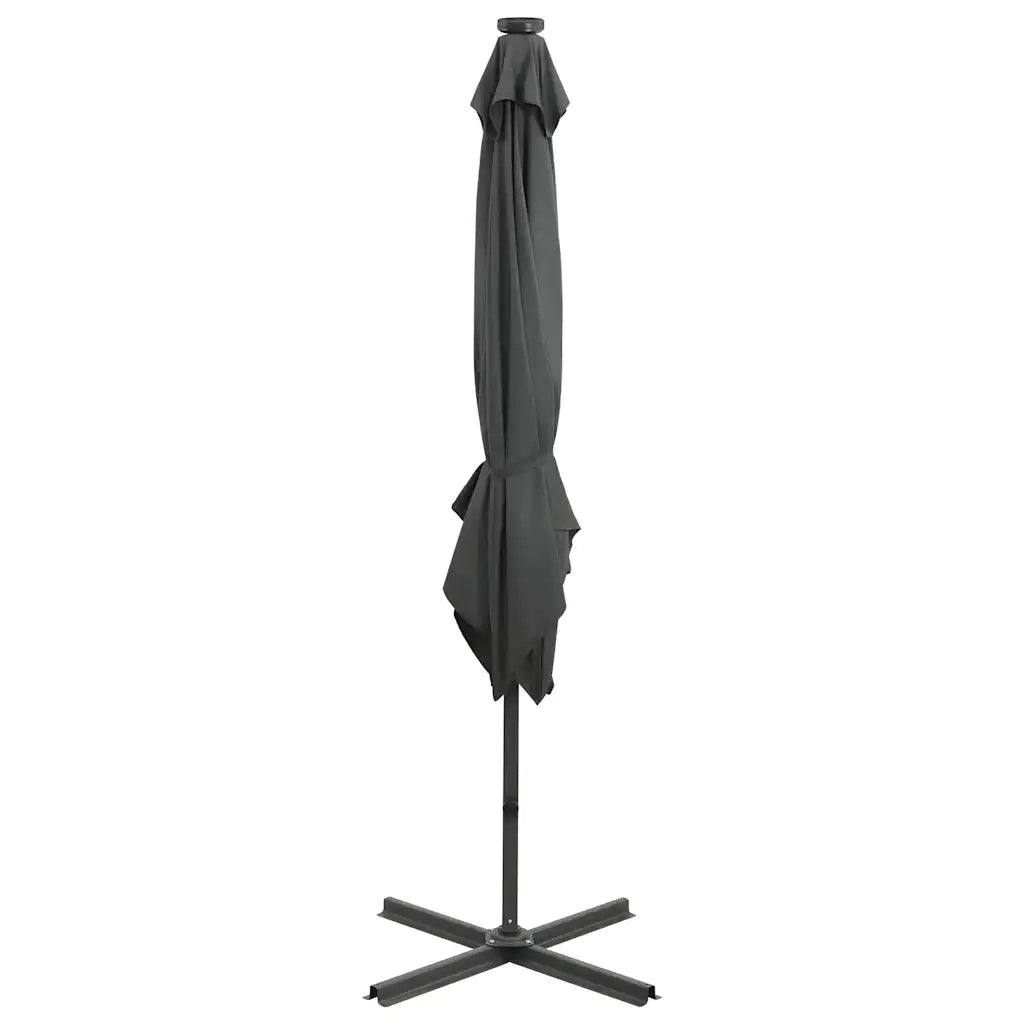 Ombrello | Parasolne a Sbalzo con Palo e Luci a LED Antracite 250 cm