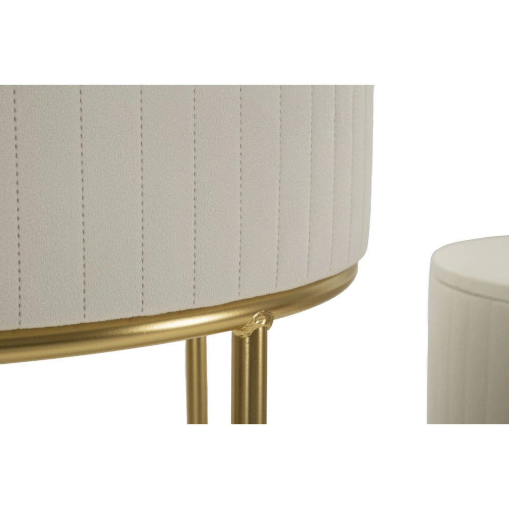 Set di Tavolini VKH772, Beige, Legno, 50x50x90 cm