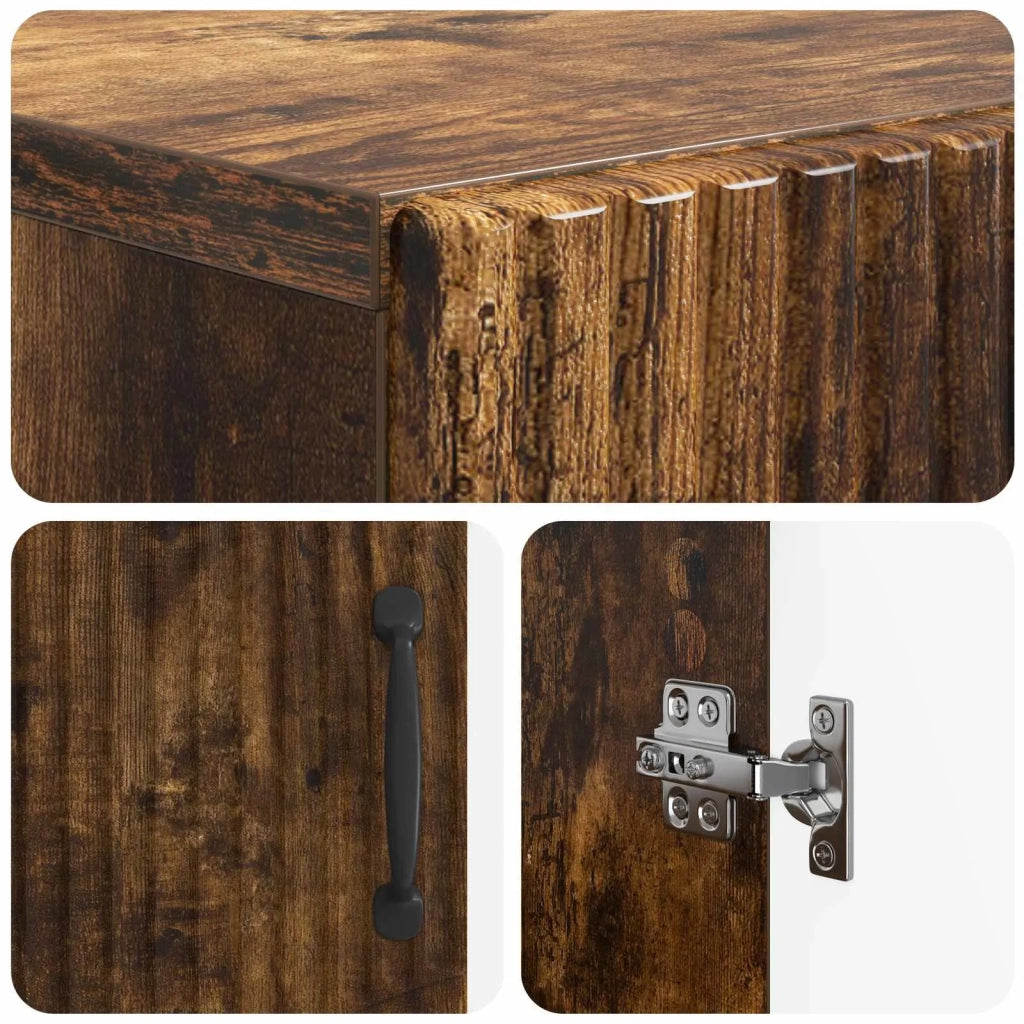 Mobiletto da Bagno HOORN Rovere Fumo 59,5 x 31 x 77 cm 897280