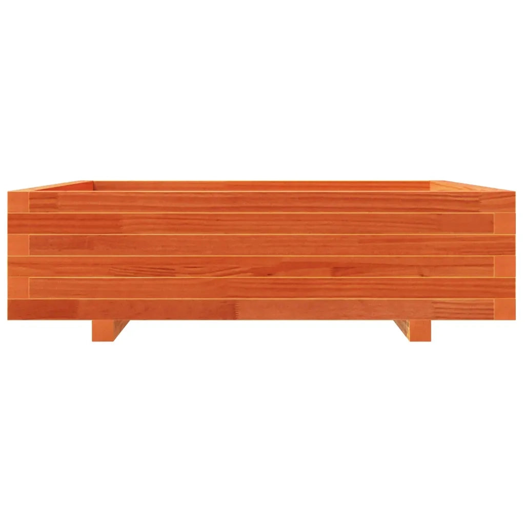 vidaXL Fioriera Giardino Marrone Cera 90x90x26,5cm Legno Massello Pino