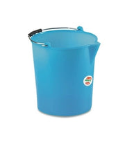 Secchio acqua in polietilene con becco e Manico 9 litri blu