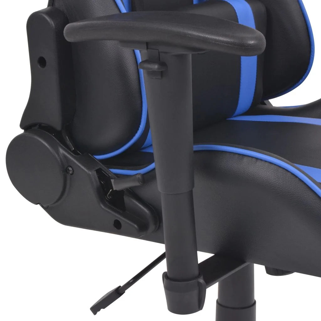 Sedia da ufficio reclinabile con poggiapiedi blu 0502030