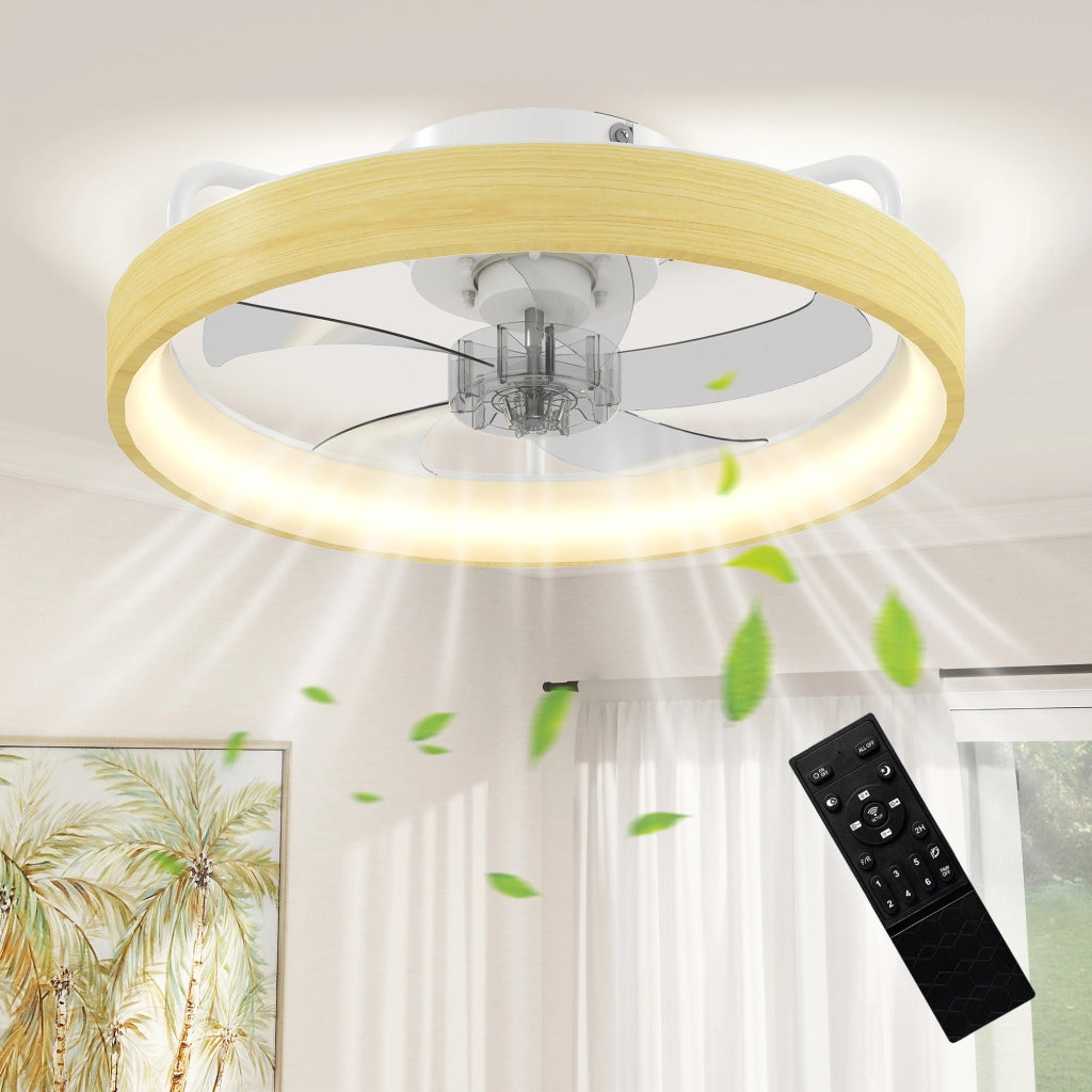 Ventilatore a Soffitto con Luce LED ¨C zephmum ¨C 49 cm, 7 Pale, 6 Velocit¨¤