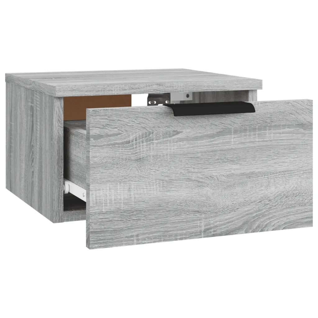 Comodino | Armadio da Notte | Mobiletto da notte a Muro Grigio Sonoma 34x30x20 cm