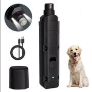 Vasca per unghie elettrica per cani - Set di cura unghie - Con illuminazione LED - 8000 giri al minuto - Ricaricabile - Adatto a tutte le dimensioni di cani