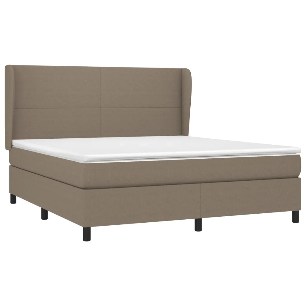 Giroletto a Molle con Materasso Tortora 160x200 cm in Tessuto 3127817