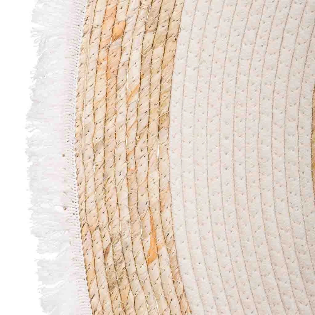 Tappeto marrone in fibra naturale intrecciato a mano 100x50x1h
