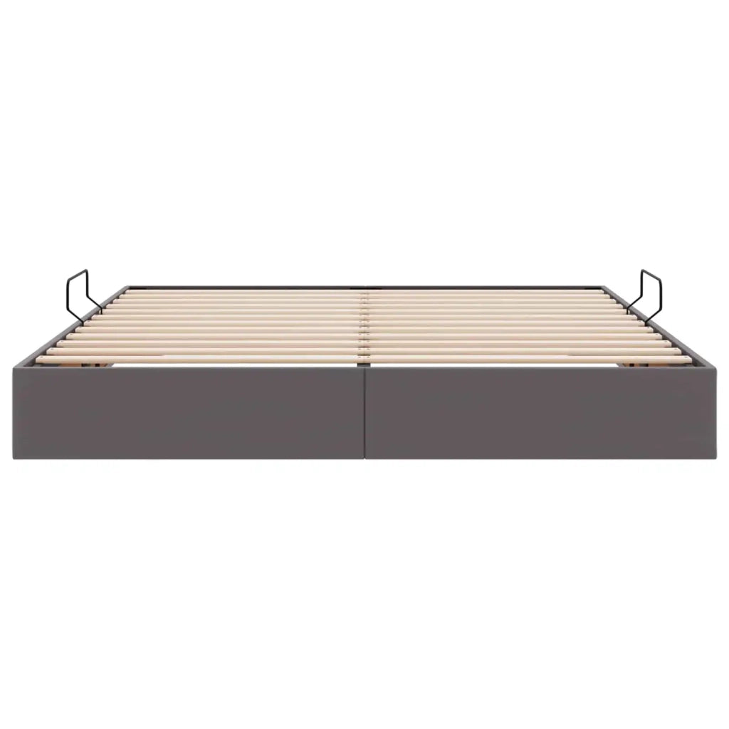 Letto ottomano Grigio 180 x 200 cm Pelle Sintetica 3442784