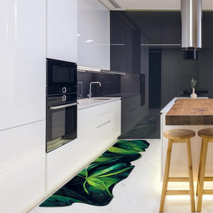Le Forme Green Tappeto Cucina 50x180 cm Sagomato Gomma Moderna Antiscivolo Stampa Digitale