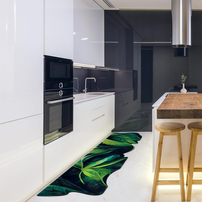 Le Forme Green Tappeto Cucina 50x240 cm Sagomato Gomma Moderna Antiscivolo Stampa Digitale