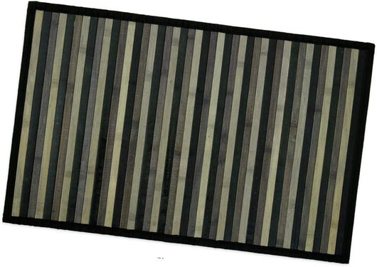 Tappeto Bamboo Legno 50x235 cm Stuoia Cucina Degradè Tovaglietta Colazione Retro Antiscivolo Nero