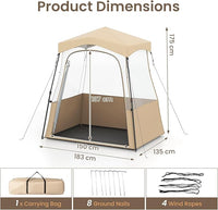 Tenda sportiva, tenda trasparente con visuale libera, telaio robusto e borsa per il trasporto, tenda da campeggio per esterni, tenda a bolla pop-up per guardare gli sport, fare il tifo, campeggiare (160 x 160 x 175 cm)