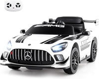 Macchina Elettrica per Bambini, Mercedes Auto Cavalcabile con Telecomando 3 Velocità Luci LED Musica e Connessione Senza Fili, Partenza Morbida, 4,5 Km/h, 3+ Anni (Bianco)