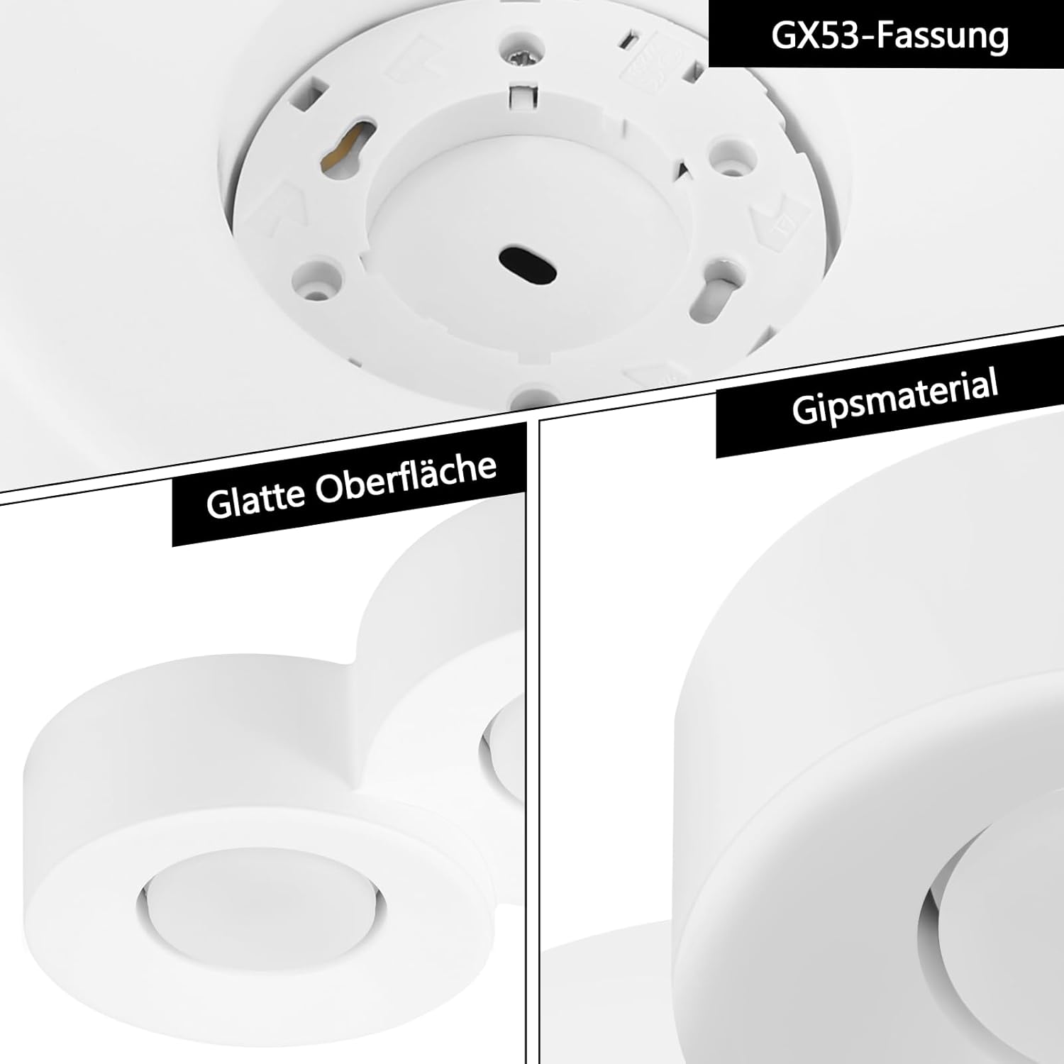 ZMH Lampada da soffitto faretto GU10 bianco moderno per cucina soggiorno