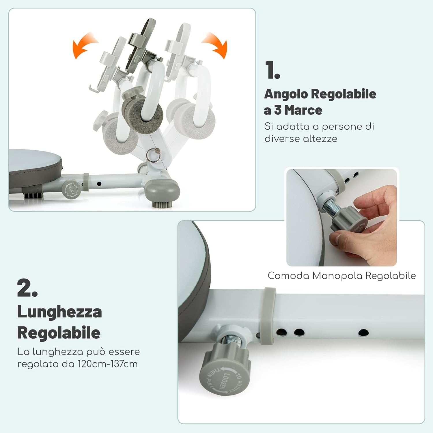 Panca per Addominali Multifunzionale, Panca da Allenamento Pieghevole con 3 Angoli Regolabili e Lunghezza Regolabile, Attrezzatura Fitness per Palestra Domestica, Portata 150 kg