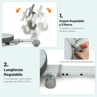 Panca per Addominali Multifunzionale, Panca da Allenamento Pieghevole con 3 Angoli Regolabili e Lunghezza Regolabile, Attrezzatura Fitness per Palestra Domestica, Portata 150 kg