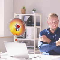 Stufa Piantana a Carbonio, Ventilatore Aria Calda, Oscillante 90°, Riscaldamento Rapido 500W/1000W, Sicura Antiribaltamento, Regolazione Potenza per Casa e Ufficio.