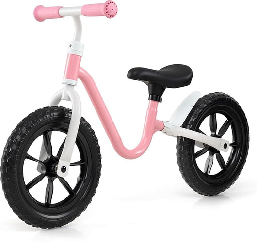Bicicletta Equilibrio Senza Pedali, con Manubrio e Sella Regolabili in Altezza, Bicicletta Leggera con Telaio in Acciaio al Carbonio, Bici da Regalo per Bambini 3 + Anni
