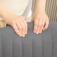 Sedia da Ufficio senza Braccioli Sedia da Scrivania Basculante con Gambe Incrociate Sedile Largo e Altezza Regolabile Grigio