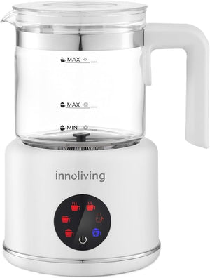 Innoliving Montalatte Elettrico INN-786, Capacità 350ml, Funzione Schiuma Calda e Fredda, Rivestimento Antiaderente, Design Compatto, Facile da Pulire, Ideale per Cappuccini e Bevande Calde