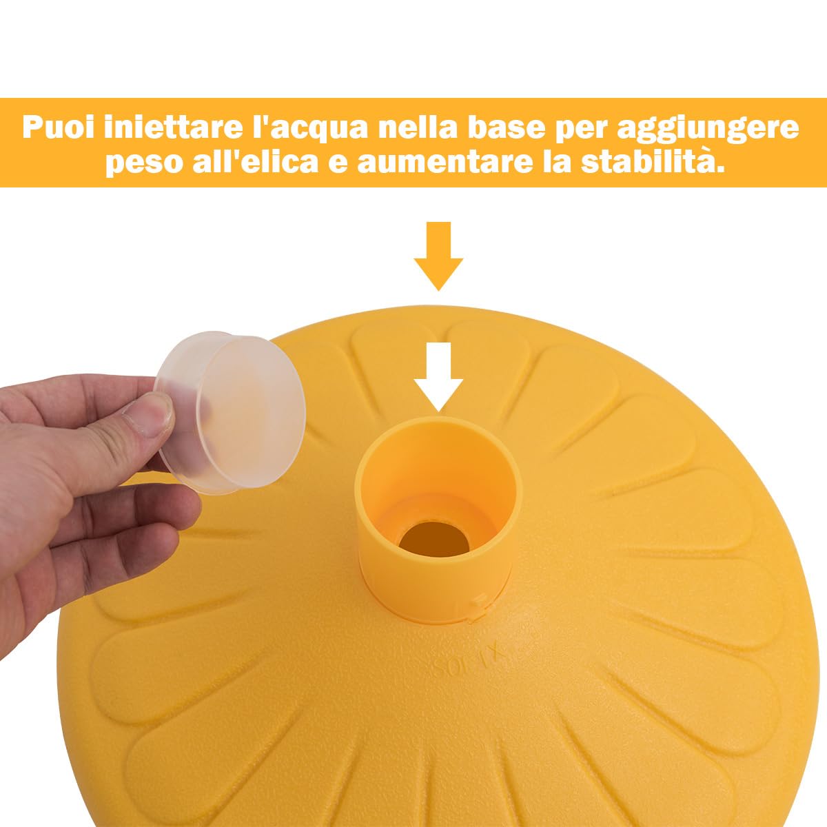 Set di 6 Transenne Delimita Corsie Transenne Separacode, Paletti di Delimitazione Eliminacode, Base Antiscivolo, in Plastica, Divisore di Sicurezza per Interno ed Esterno (Giallo)