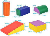 Set di 5 Blocchi con Diverse Forme e Colori, Giocattolo per Arrampicata e Strisciamento, Aiuta i Bambini a Crescere (Stile 1)
