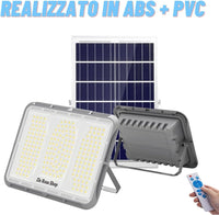 Faretto LED Solare da Esterno 600W, Faro con Sensore Crepuscolare e 150 LED