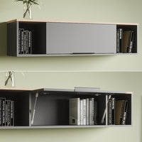 Scaffale a muro Betti, Antracite/Sonoma, 120 x 30 cm