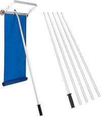 Rastrello per Neve sul Tetto da 151-611 cm, Rastrello per Rimozione Neve con Asta a 5 Sezioni, Telaio in Alluminio, Manico Antiscivolo, per Tetto Adatto a Casa e Veicolo