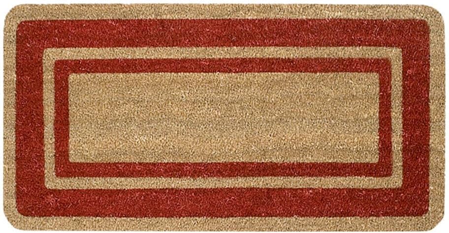 Zerbino Cocco Bordeaux Ingresso Porta 33x60 cm Elegante Robusto Antiscivolo Asciugapassi Esterno