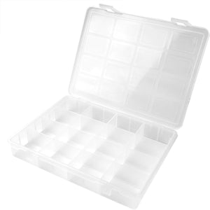 Portaminuteria trasparente con 16 scomparti