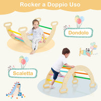 4 in 1 Set da Arrampicata per Bambini, Giocattoli da Arrampicata a Triangolo con Triangolo Arco e Salita, Ideale per Bambini 1 Anni + (Colorato)