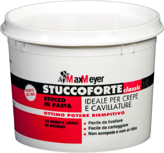 Stucco Riempitivo in Pasta per Interni STUCCOFORTE, Colore Bianco, 1kg